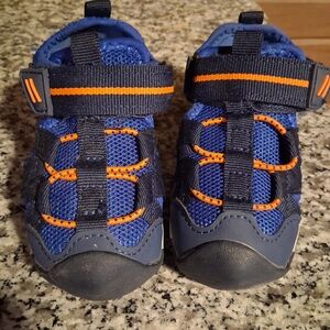 Blue and Orange Kids Shoes